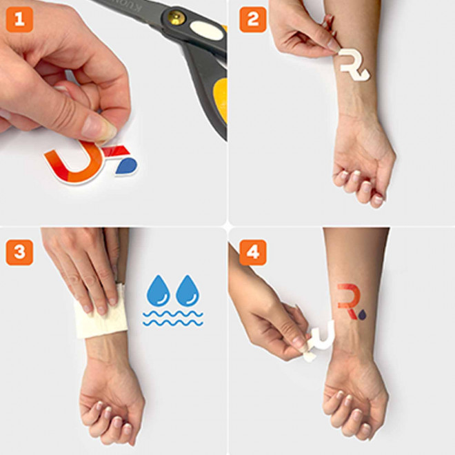 PLANCHE TATOUAGE REALISTE PERSONNALISEE BLEU 'MAORO'