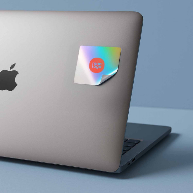 STICKER HOLOGRAPHIQUE CARRE PERSONNALISE 'KLISTER HOLO'