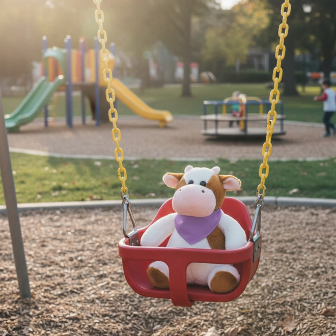 PELUCHE VACHE PERSONNALISABLE 'AMEUHLY BANDANA ' 