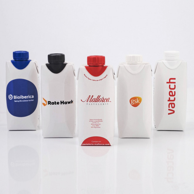 BOUTEILLE EAU EN CARTON 330ML PERSONNALISABLE 'HYDRATON'