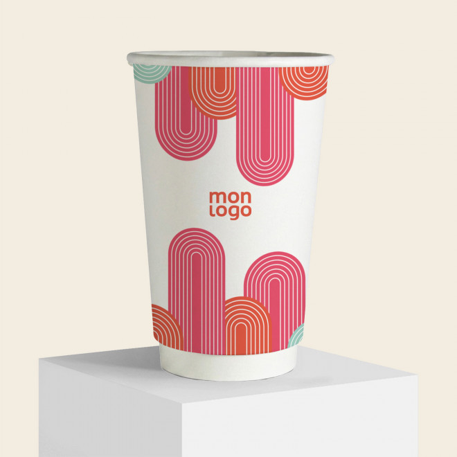 GOBELET CARTON DOUBLE PAROI 45CL PERSONNALISABLE 'KUPPO'