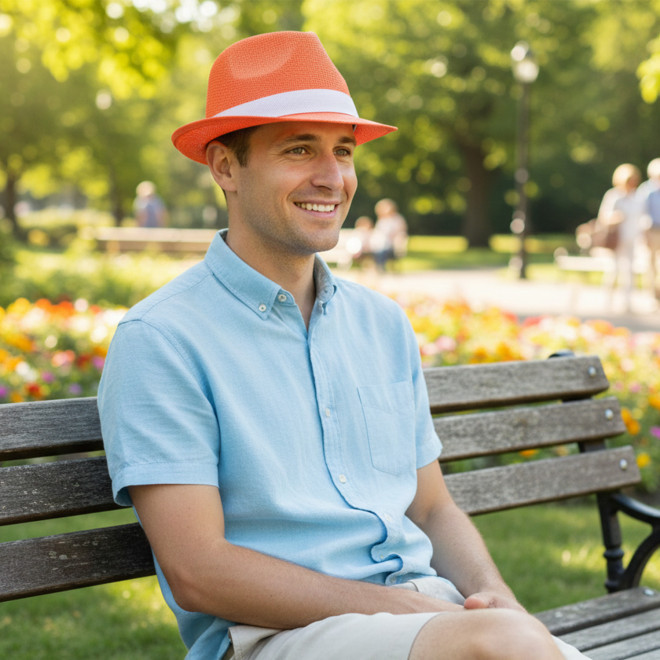 CHAPEAU AVEC BANDEAU PERSONNALISABLE 'BRAZ COULEUR' 4J