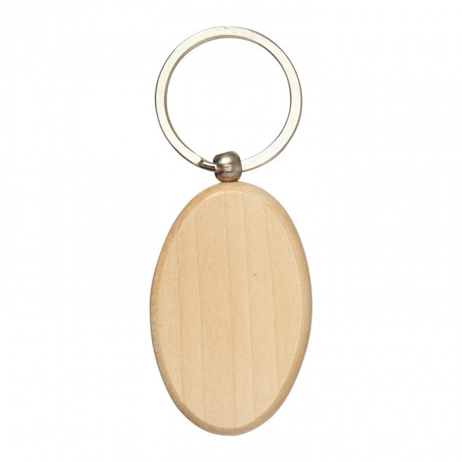 PORTE CLES EN BOIS PERSONNALISABLE 'WOODIE OVALE'