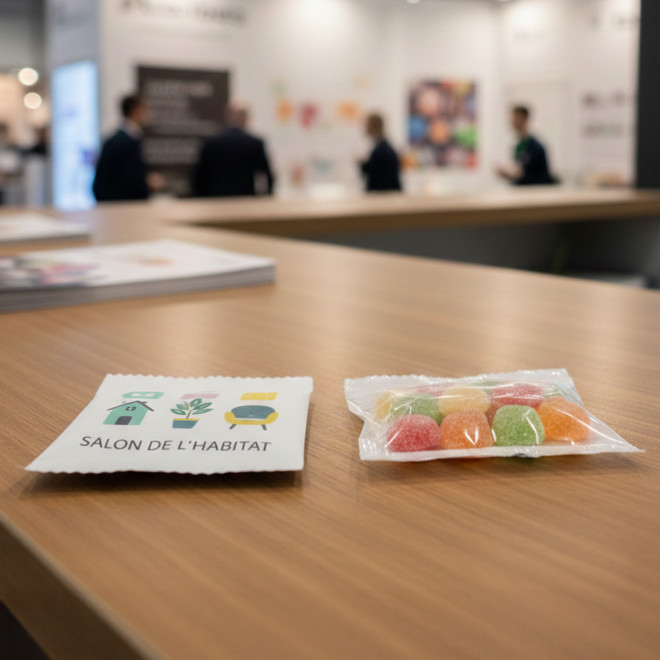 SACHET DE 10G BONBONS ACIDULES PERSONNALISABLE 'SWEETY'