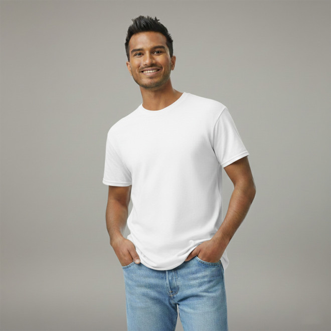 TEE SHIRT PERSONNALISABLE HOMME BLANC 'GILDA 180'