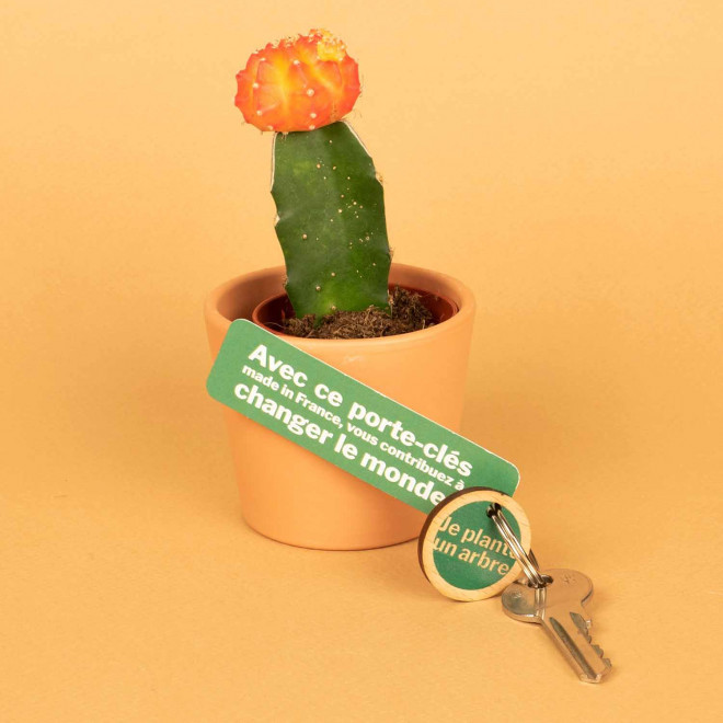PORTE CLES ENGAGE EN BOIS PERSONNALISABLE 'SESAME'