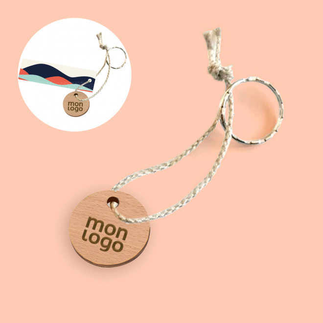 PORTE CLES ENGAGE EN BOIS PERSONNALISABLE 'SESAME'