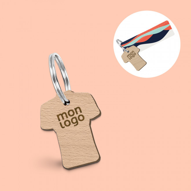 PORTE CLES ENGAGE EN BOIS PERSONNALISABLE 'SESAME'