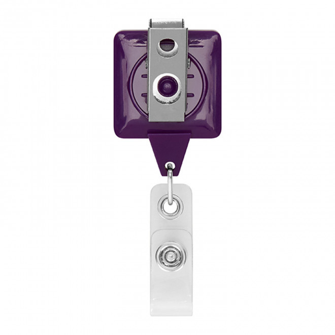 PORTE BADGE DEROULEUR PERSONNALISE 'DISTUBI CARRE'