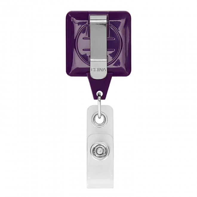 PORTE BADGE DEROULEUR PERSONNALISE 'DISTUBI CARRE'