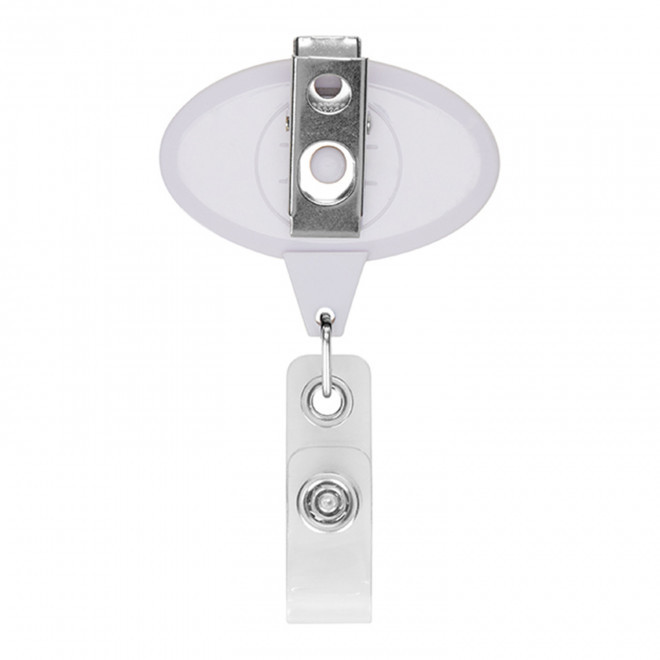 PORTE BADGE DEROULEUR PERSONNALISE 'DISTUBI OVALE'