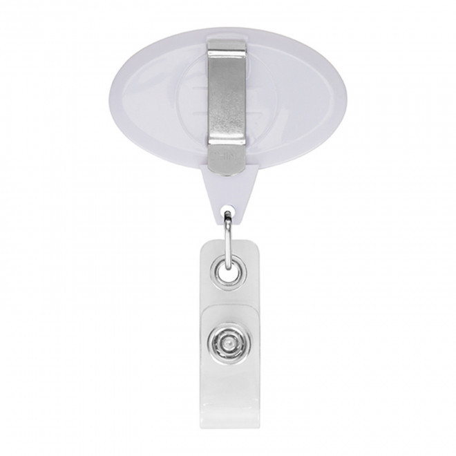 PORTE BADGE DEROULEUR PERSONNALISE 'DISTUBI OVALE'