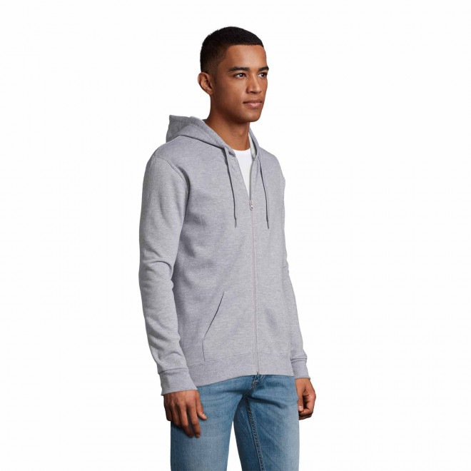 SWEAT ZIPPÉ PERSONNALISÉ À CAPUCHE MIXTE 'STONE' 260 GR/M²