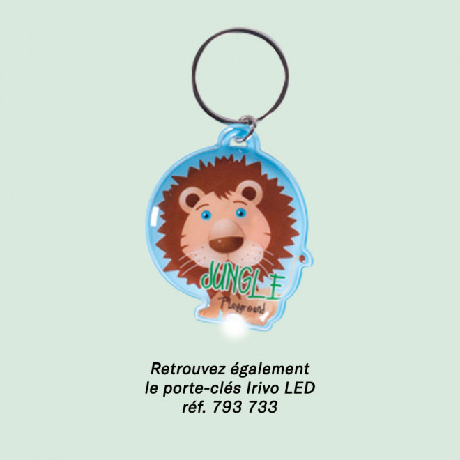 PORTE CLÉS PUBLICITAIRE SUR MESURE EN DOMING 'IRIVO'