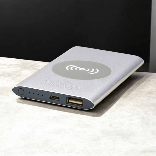 BATTERIE EXTERNE PUBLICITAIRE ET CHARGEUR A INDUCTION 'LERGEN'