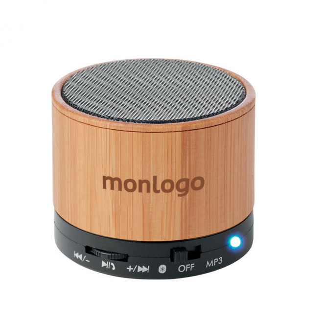 ENCEINTE BLUETOOTH® EN BOIS 3W PERSONNALISABLE 'NOVAWOOD'