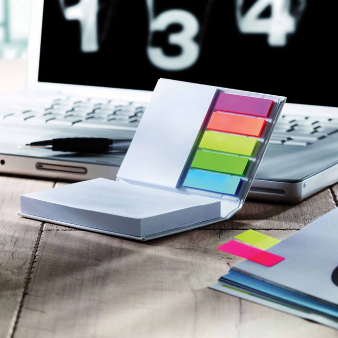 BLOC MEMOS ET MARQUE PAGES PUBLICITAIRE 'JONAX RIGIDE'