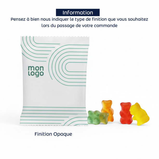 LOT DE 100 SACHETS MINI OURSONS D'OR PERSONNALISABLES 'HARIBO®'