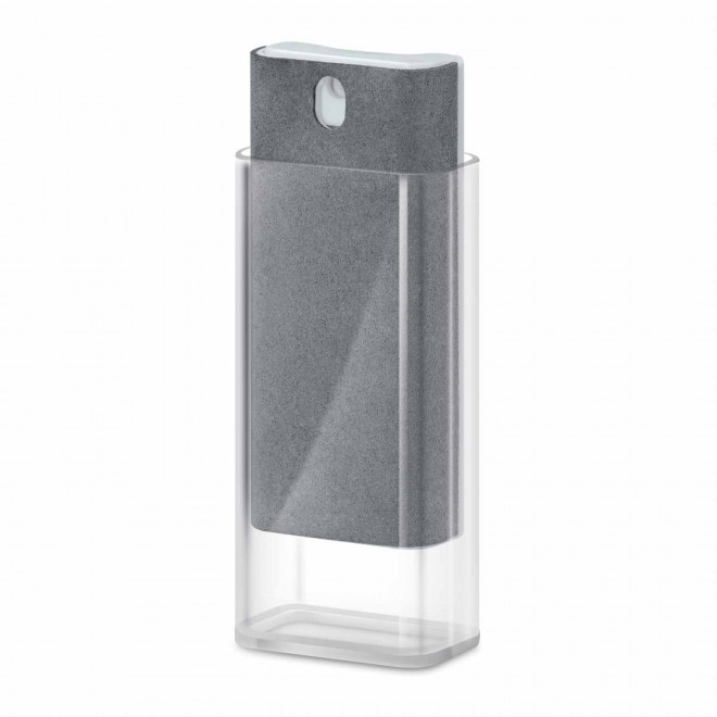 SPRAY NETTOYANT POUR ECRAN AVEC SUPPORT DE TELEPHONE PERSONNALISABLE 'CLEANTEL'