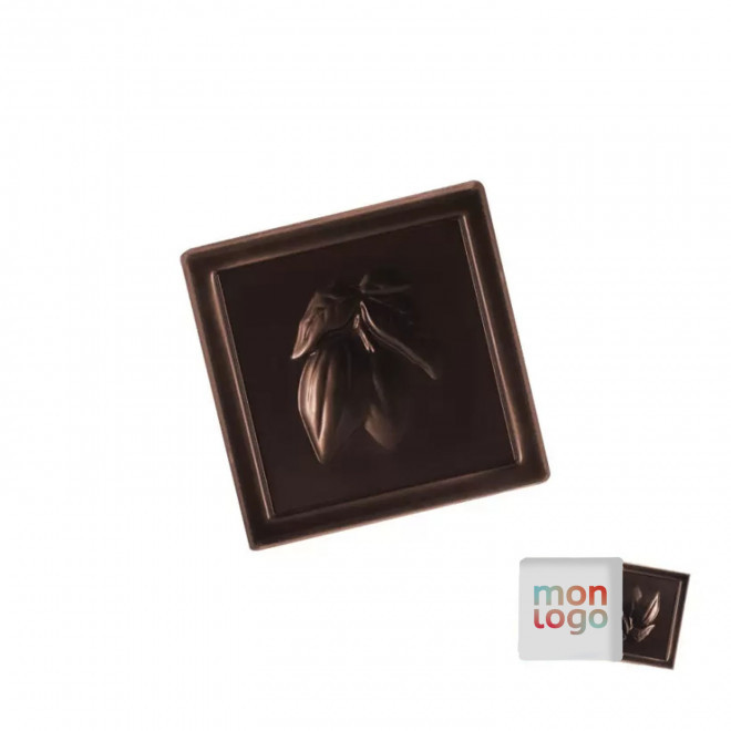 CARTE PERSONNALISÉE AVEC UN CARRÉ DE CHOCOLAT LPCC® 'CARRECHOCO'