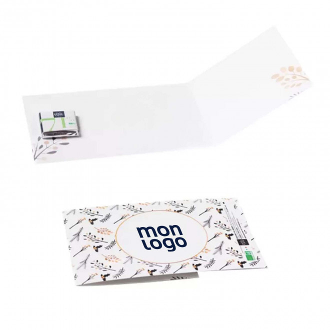 CARTE PERSONNALISÉE AVEC UN CARRÉ DE CHOCOLAT LPCC® 'CARRECHOCO'