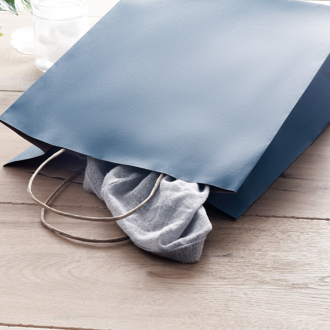 SAC PAPIER KRAFT PUBLICITAIRE ANSES TORSADEES 'HONDURO' 18X21X8 CM 90 GR/M²