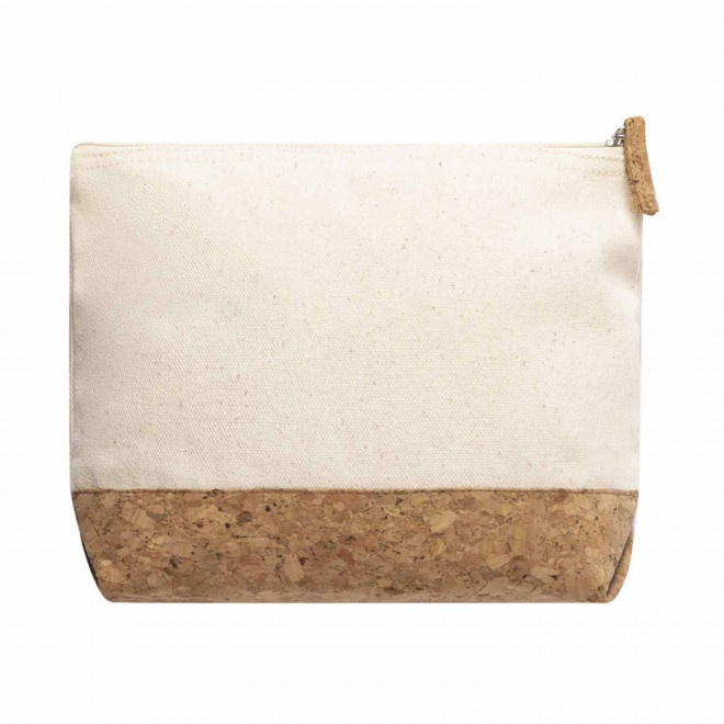 TROUSSE DE TOILETTE PERSONNALISÉE COTON ET LIÈGE 'LINA'