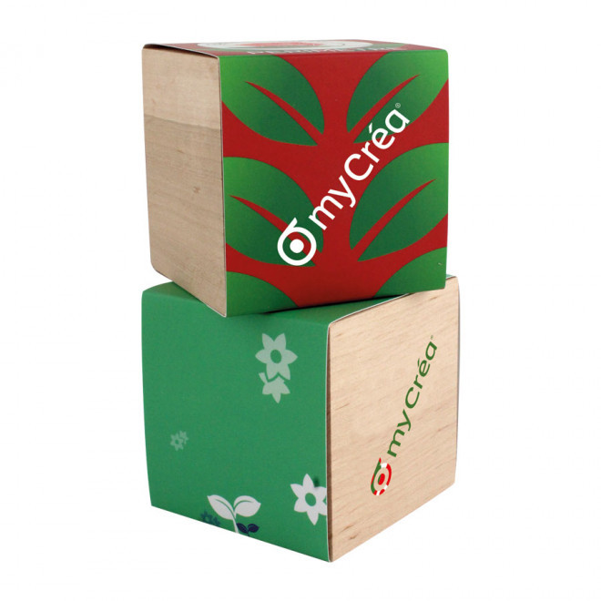 CUBE EN BOIS À GRAINES PERSONNALISÉ 'EPIA'