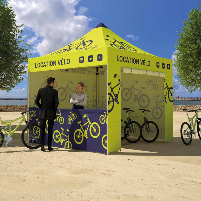 BARNUM PLIANT/TENTE DE RECEPTION PERSONNALISABLE 3X3M 'TELTA'