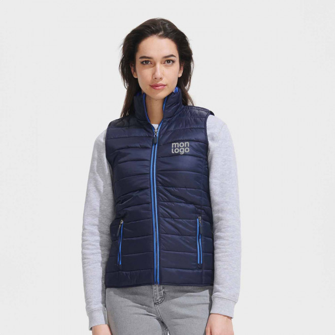 DOUDOUNE PUBLICITAIRE SANS MANCHE FEMME 'WAVE'   EXPÉDITION EXPRESS 72H