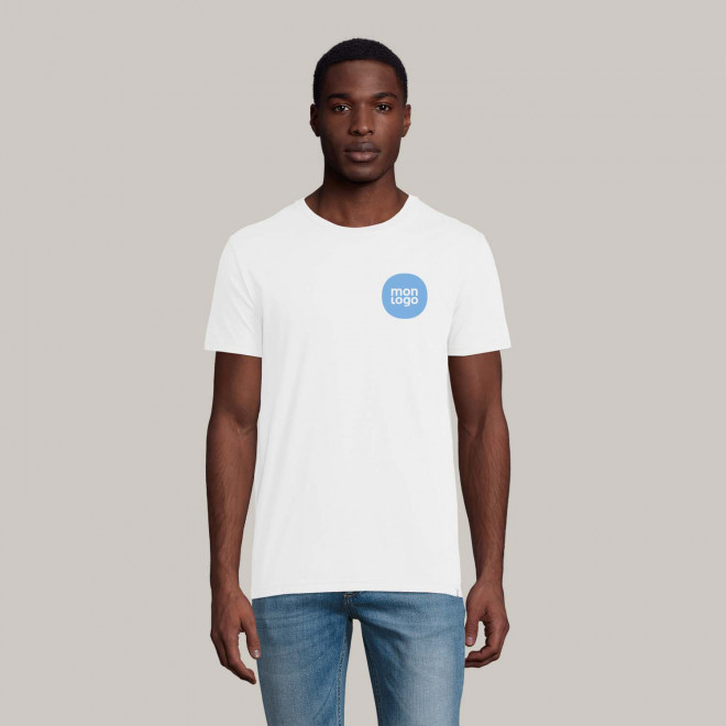 TEE SHIRT PUBLICITAIRE HOMME BLANC ORIGINE FRANCE ATF® 'LEON'