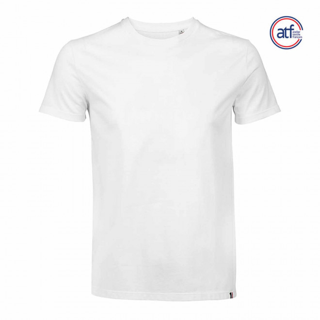 TEE SHIRT PUBLICITAIRE HOMME BLANC ORIGINE FRANCE ATF® 'LEON'