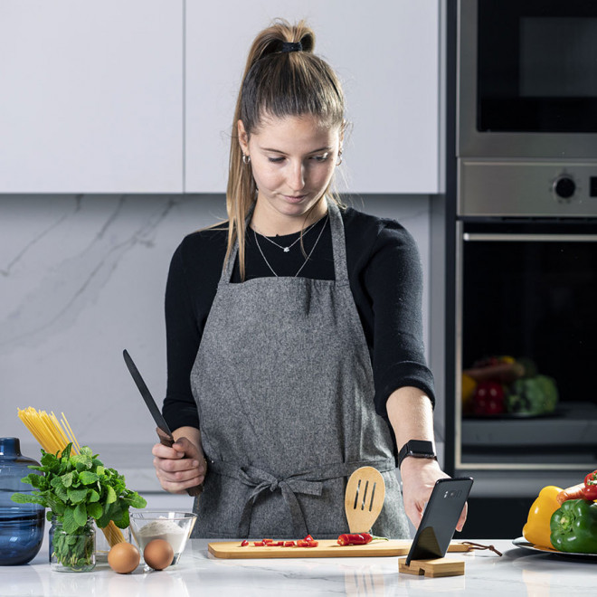 TABLIER PERSONNALISÉ EN COTON RECYCLÉ 'KELINE'