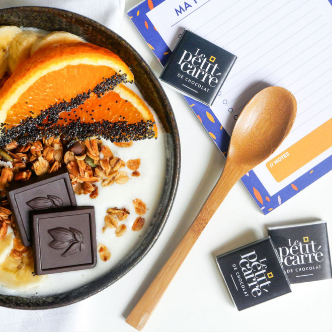 COFFRET PERSONNALISÉ DE 20 CARRÉS DE CHOCOLAT LPCC® 'DELICATESSE'