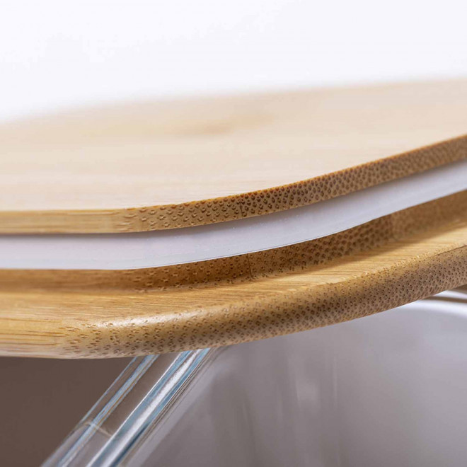 LUNCH BOX PERSONNALISABLE EN VERRE/BAMBOU 'FUSILI'