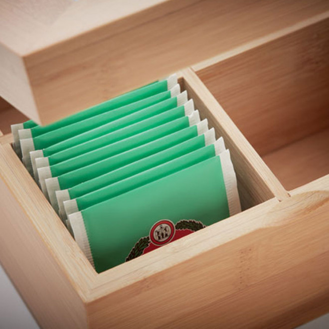 BOÎTE À THÉ PERSONNALISÉE EN BAMBOU 'KAVE'