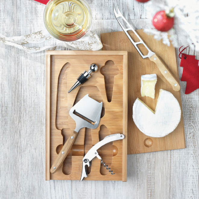 PLATEAU À FROMAGE PERSONNALISÉ 4 ACCESSOIRES 'PEYNIR'