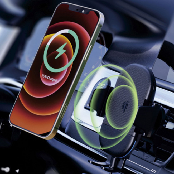 SUPPORT VOITURE PERSONNALISABLE AVEC CHARGE RAPIDE AKASHI® 'SHARY'