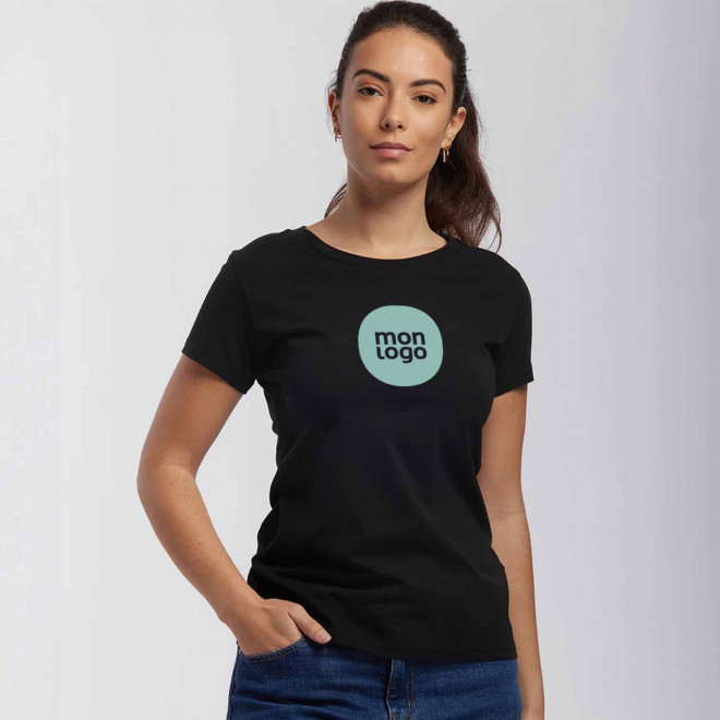 TEE SHIRT PERSONNALISÉ BIO FEMME 180 GR/M² LES FILOSOPHES® 'DESCARTES'