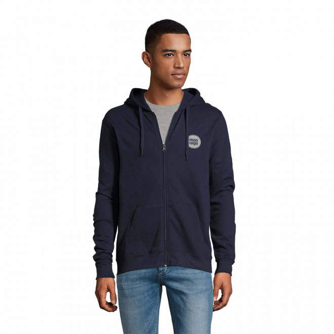 SWEAT ZIPPÉ PERSONNALISÉ À CAPUCHE MIXTE 'STONE' FABRICATION RAPIDE 4J