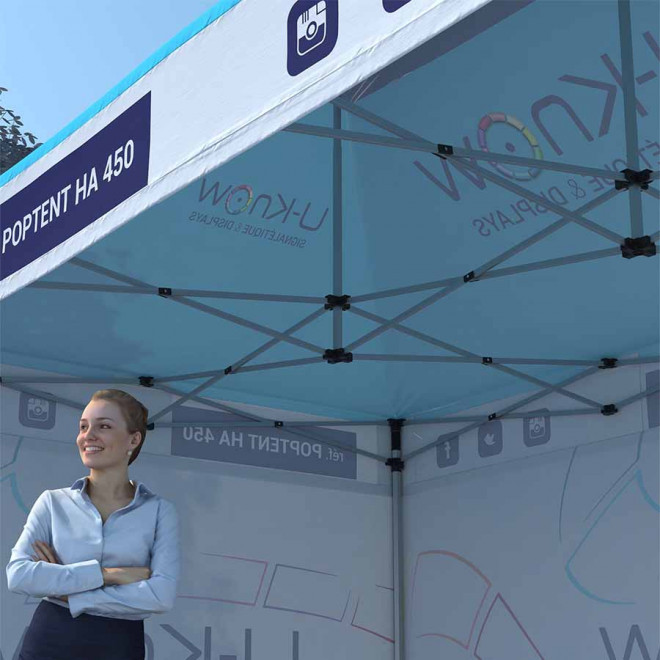 TENTE PERSONNALISÉE PLIANTE 4,5X3M 'TELLTA'