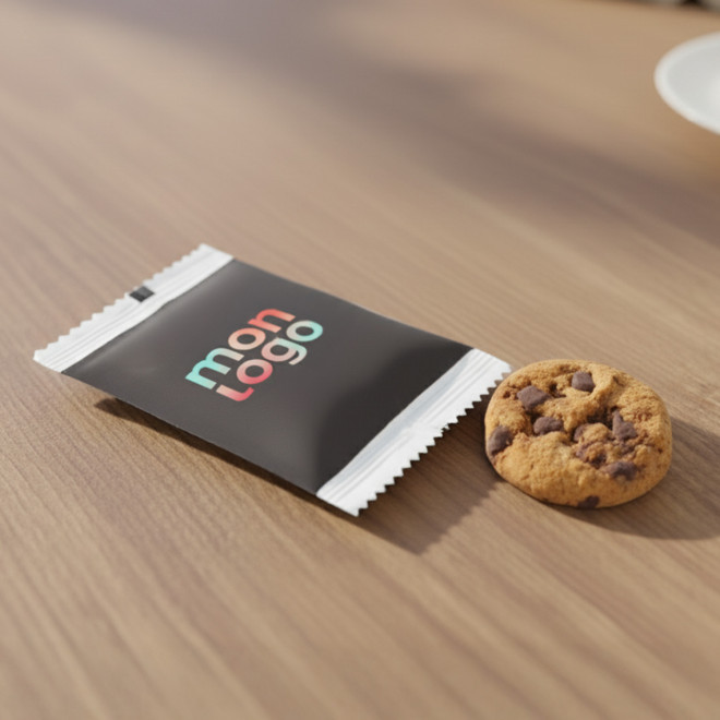 LOT DE 100 SACHETS DE MINI COOKIE PERSONNALISABLE 'PEPITA'
