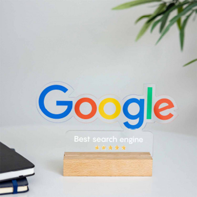 TROPHEE LUMINEUX PERSONNALISABLE 'UKITA CUSTOM WOOD'