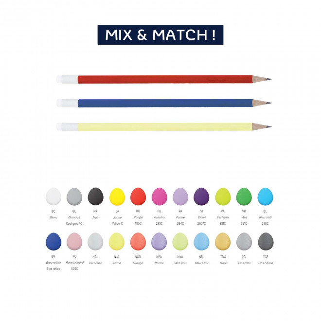 CRAYON PAPIER GOMME PERSONNALISABLE 'ANKA'