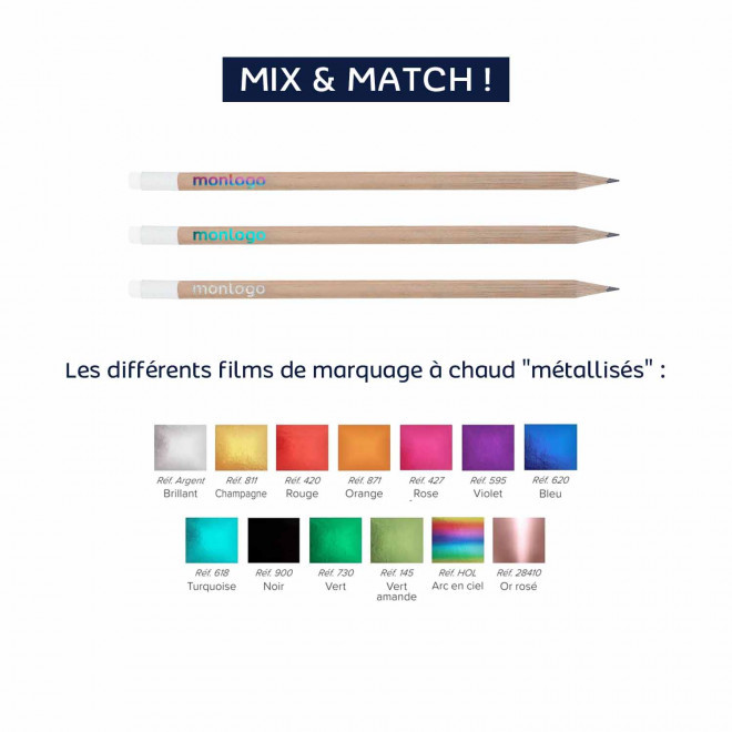 CRAYON PAPIER GOMME PERSONNALISABLE 'ANKA'