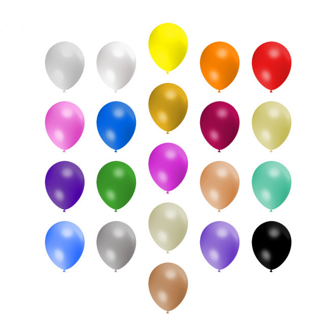LOT DE 100 BALLONS PERSONNALISÉS 30CM 'LUFT MÉTAL'