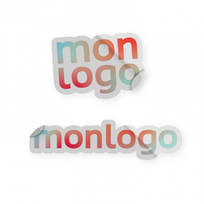 STICKERS A LA FORME PUBLICITAIRE PAPIER COUCHE 'KLISTER'