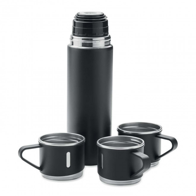 BOUTEILLE ISOTHERME PERSONNALISABLE 2 GOBELETS 'COFETIME'