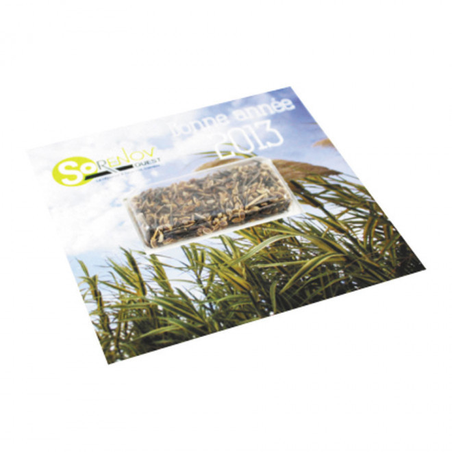 CARTE PERSONNALISÉE CAPSULE DE GRAINES 'EMO'