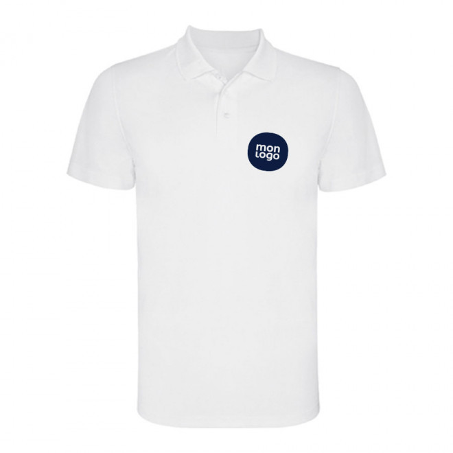 POLO PERSONNALISÉ HOMME BLANC 'MONZHA'